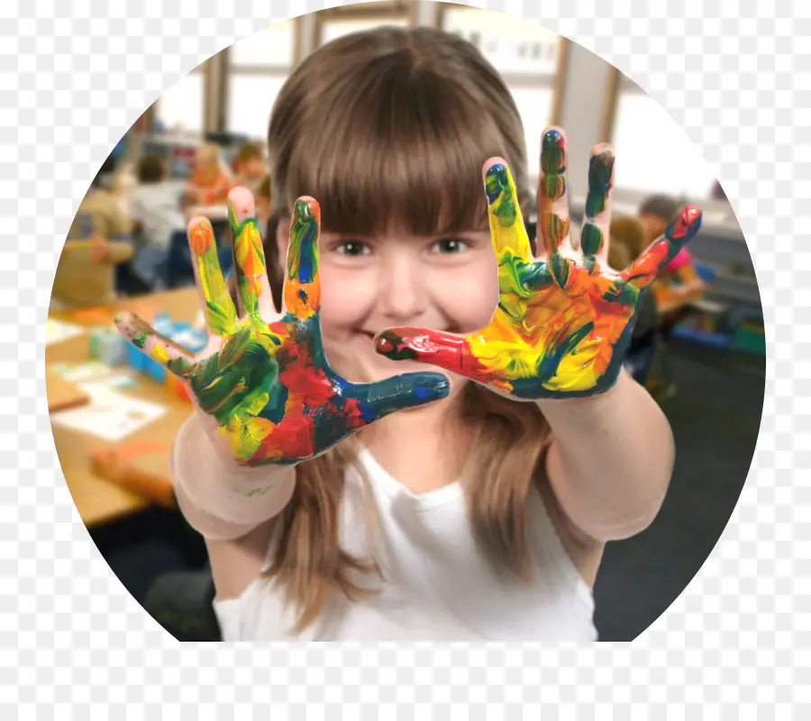 Niña Con Las Manos Pintadas，Arte PNG