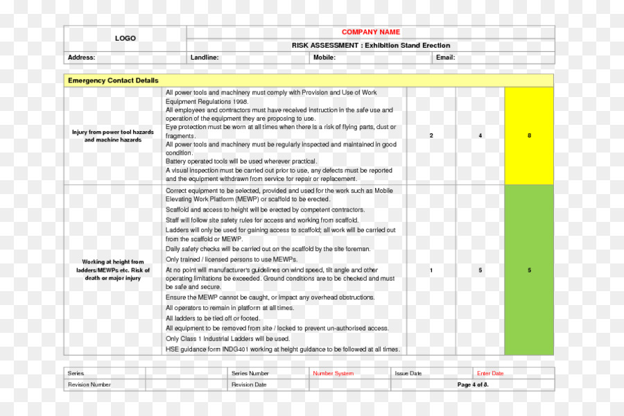 La Evaluación De Riesgos，Documento PNG