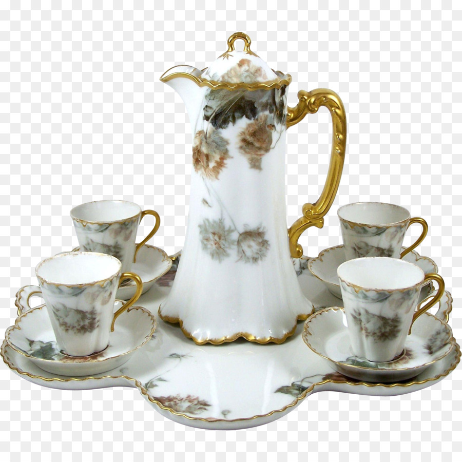 Juego De Té De Porcelana，Tetera PNG