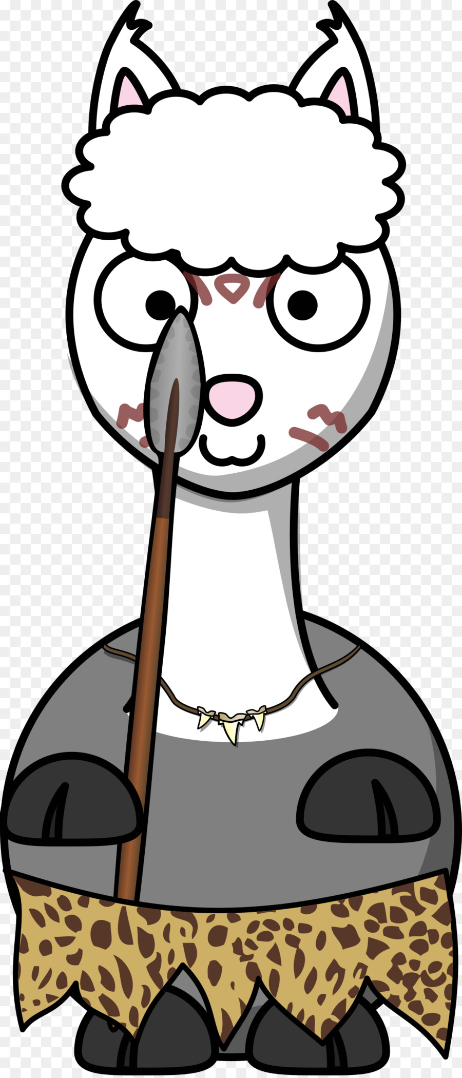 Llama De Dibujos Animados，Lanza PNG