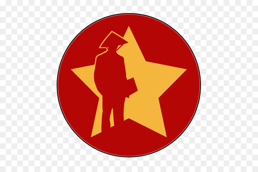 Silueta Con Estrella，Rojo PNG