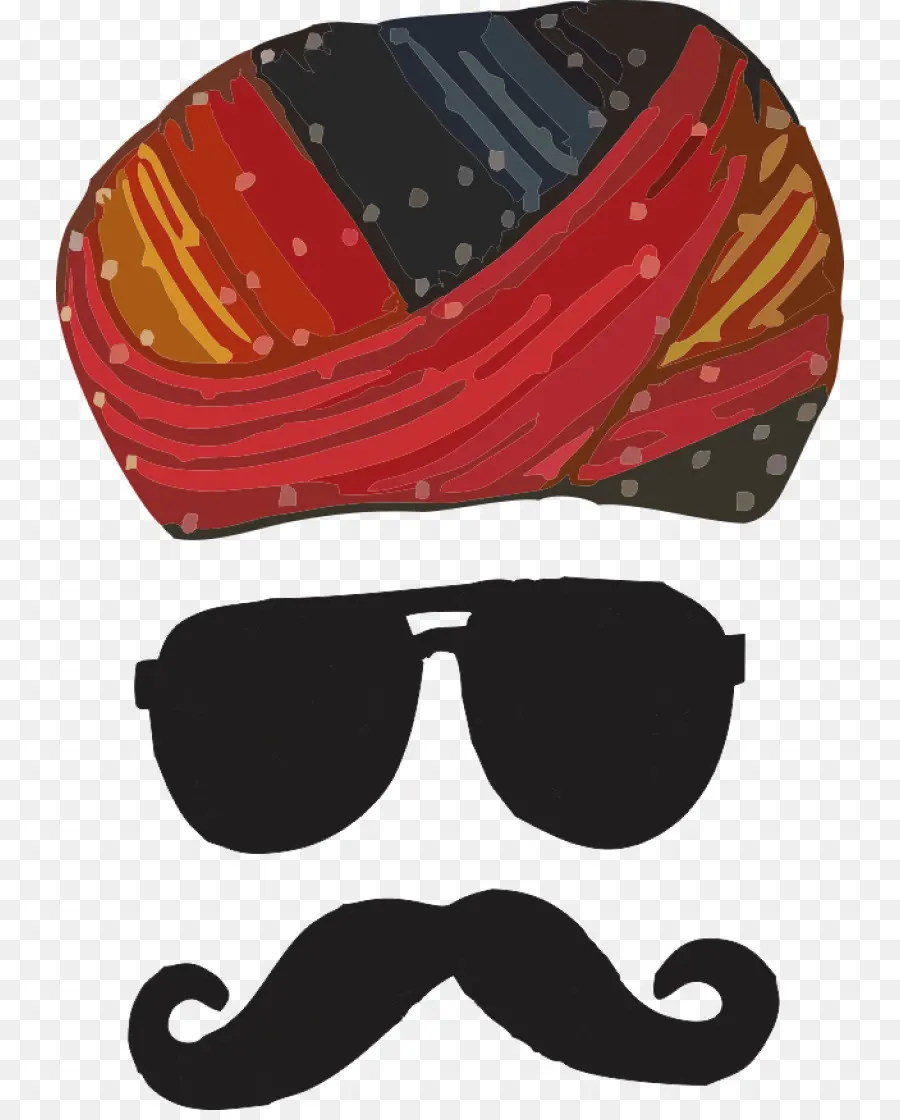 Turbante Y Bigote，Gafas De Sol PNG