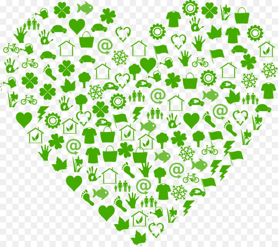 Corazon Verde，Ecológico PNG