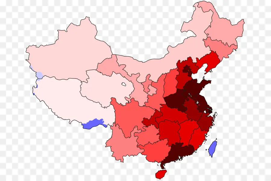 China，Densidad De Población PNG