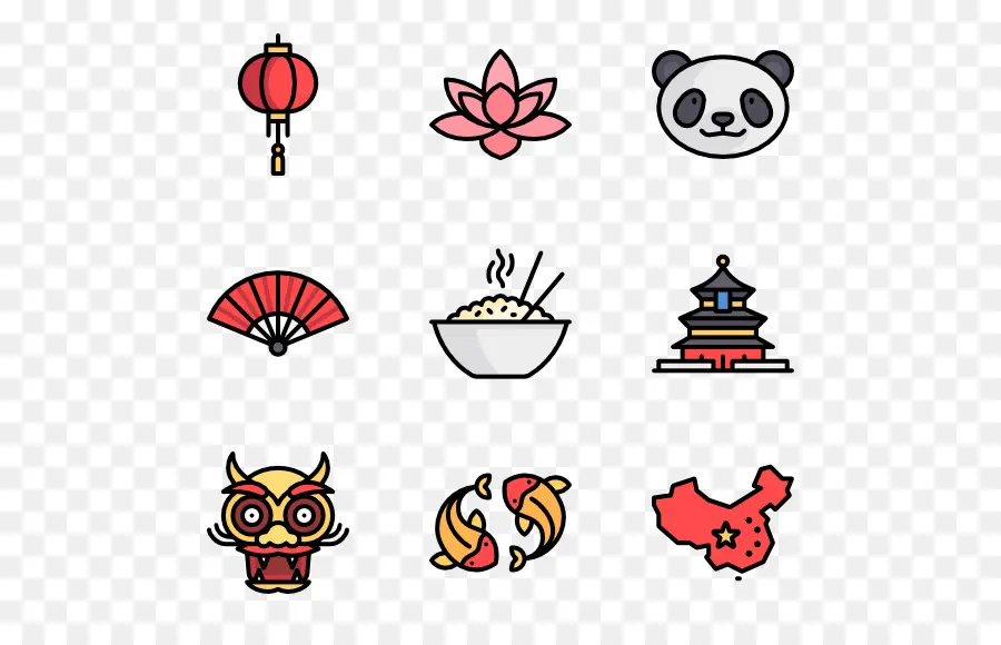 Iconos Chinos，Panda PNG