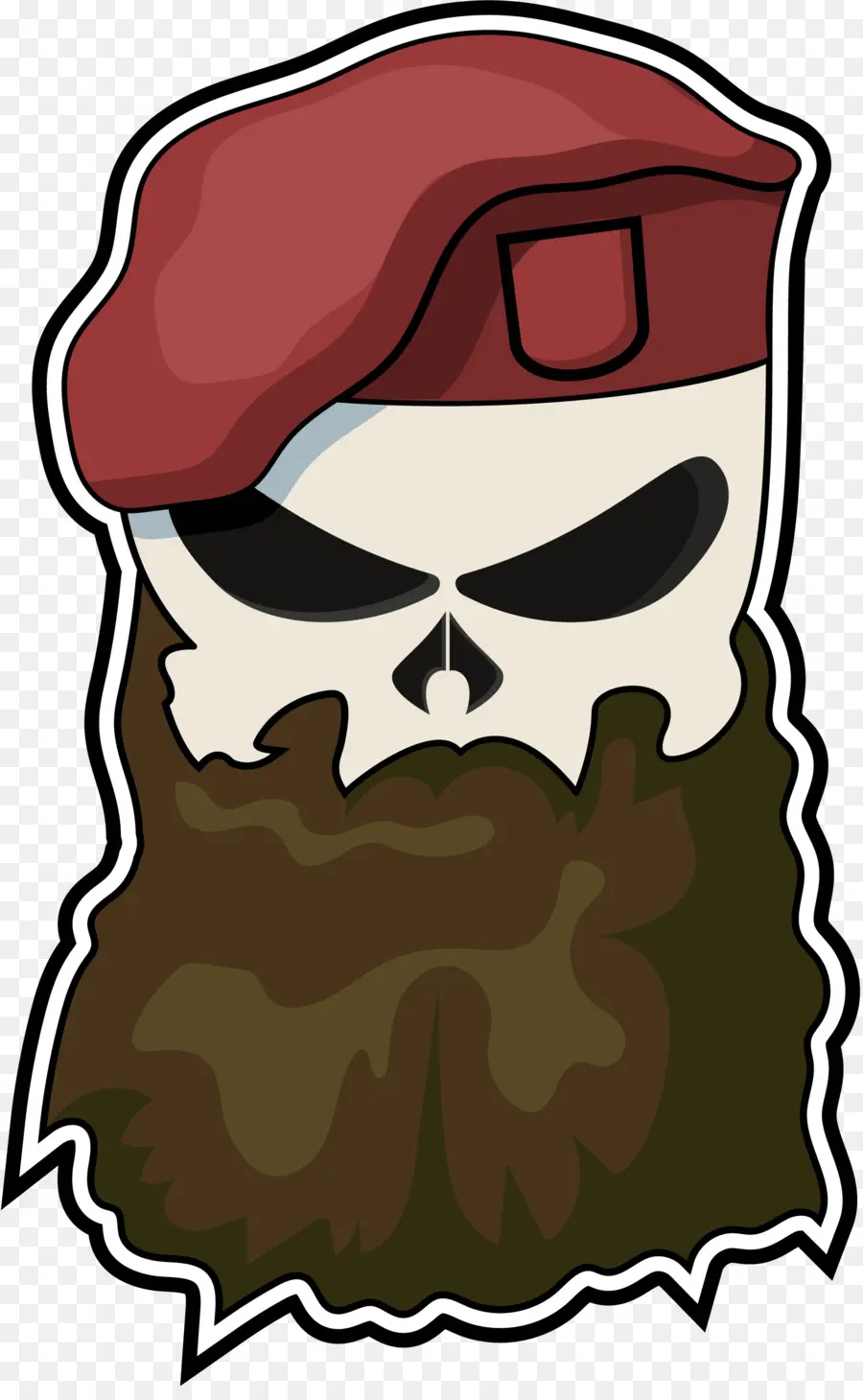 Calavera Con Barba，Dibujos Animados PNG