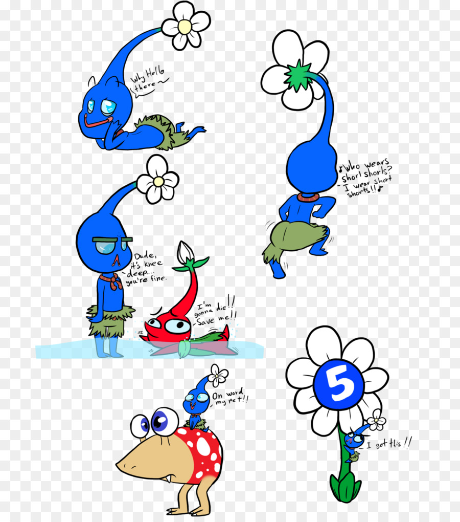 Pikmin Azules，Juego PNG