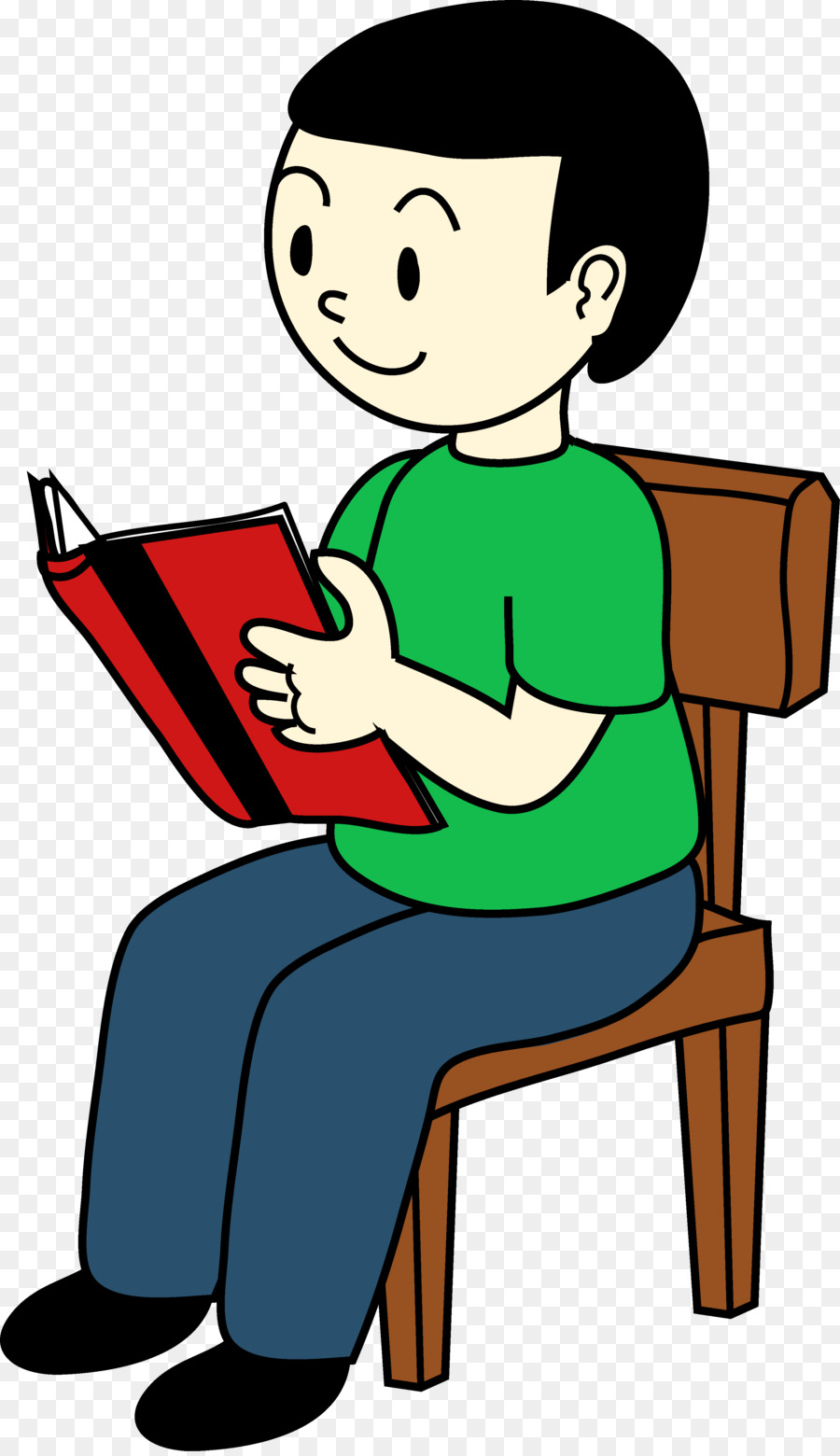 Niño Leyendo，Libro PNG