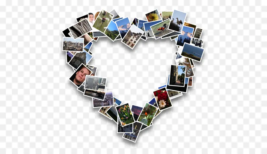 Collage De Fotos，Corazón PNG