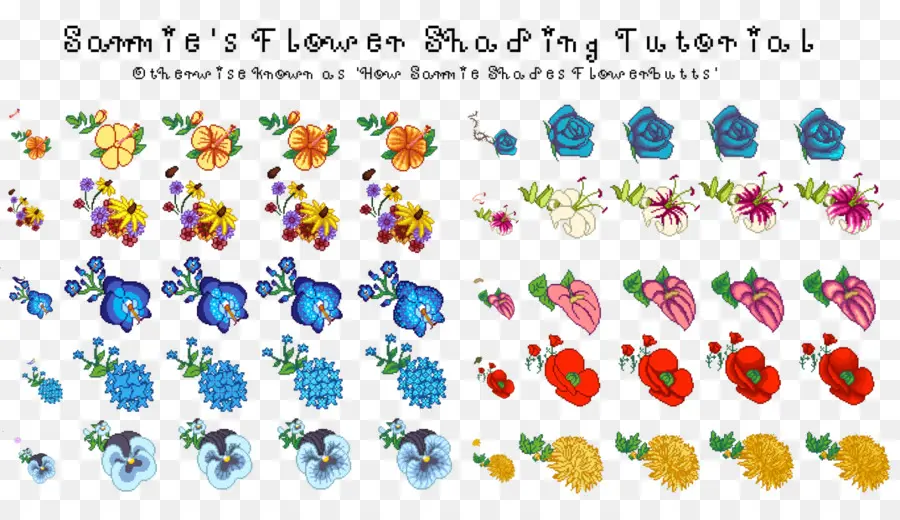 Tutorial De Sombreado De Flores，Flores PNG