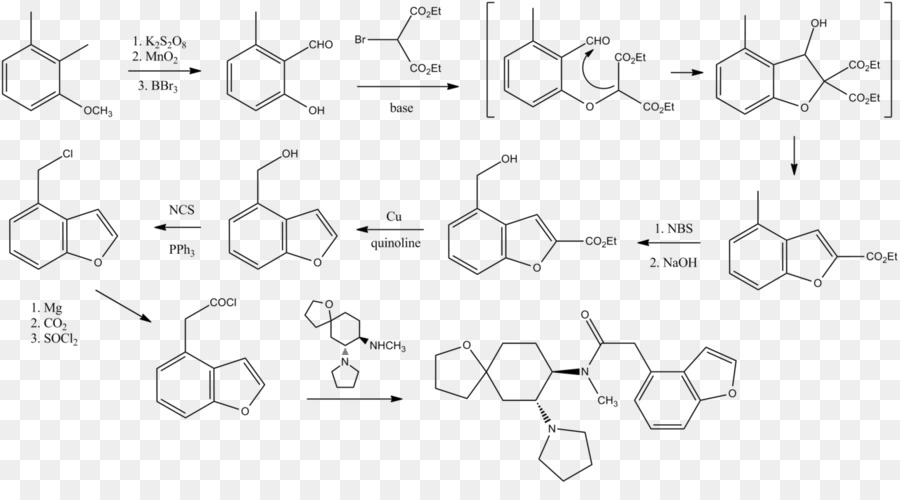 Fluoresceína，Reacción Química PNG