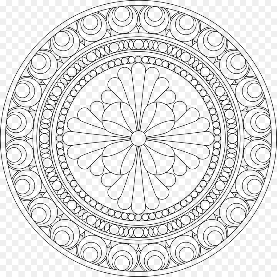 Mandala，Libro De Colorear PNG