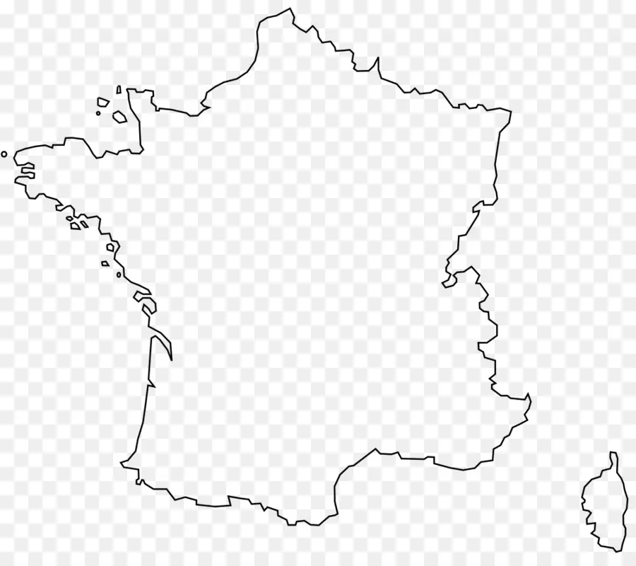 Francia，Mapa En Blanco PNG