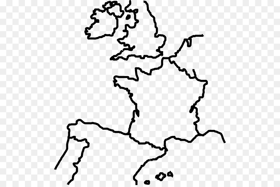 Europa Occidental，Mapa En Blanco PNG