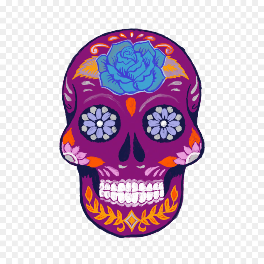 Calavera De Azúcar，Dia De Muertos PNG