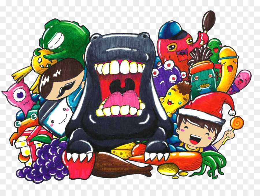 Personajes De Garabatos，Dibujos Animados PNG