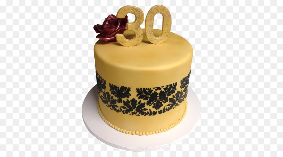 Pastel Dorado，30 Cumpleaños PNG