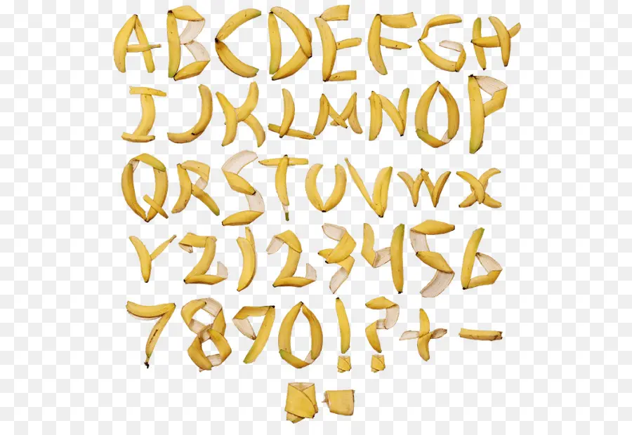 Letras De Plátano，Alfabeto PNG