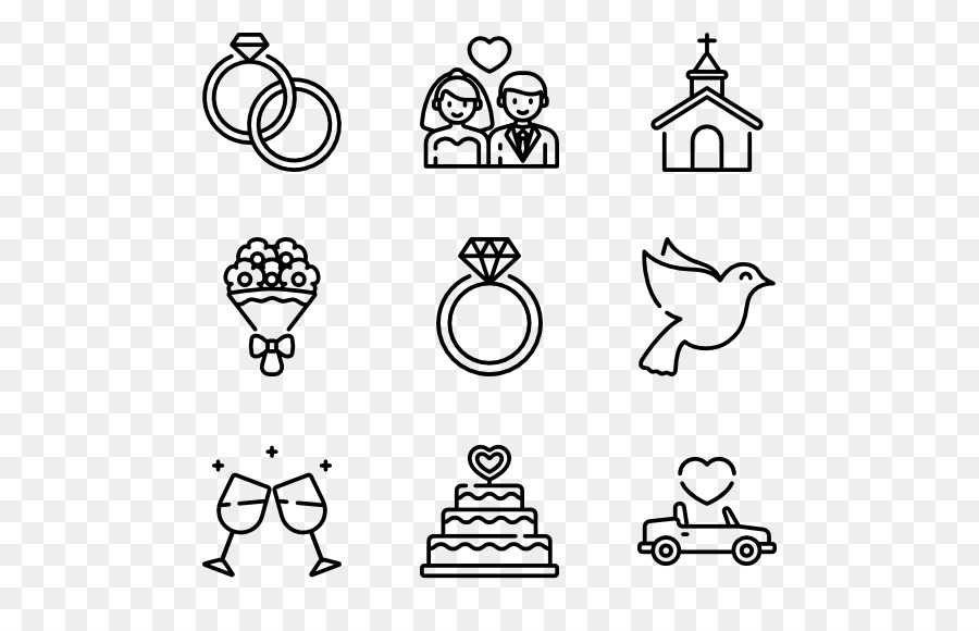 Iconos De Boda，Casamiento PNG