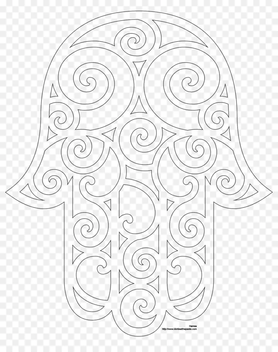 Hamsa，Libro De Colorear PNG