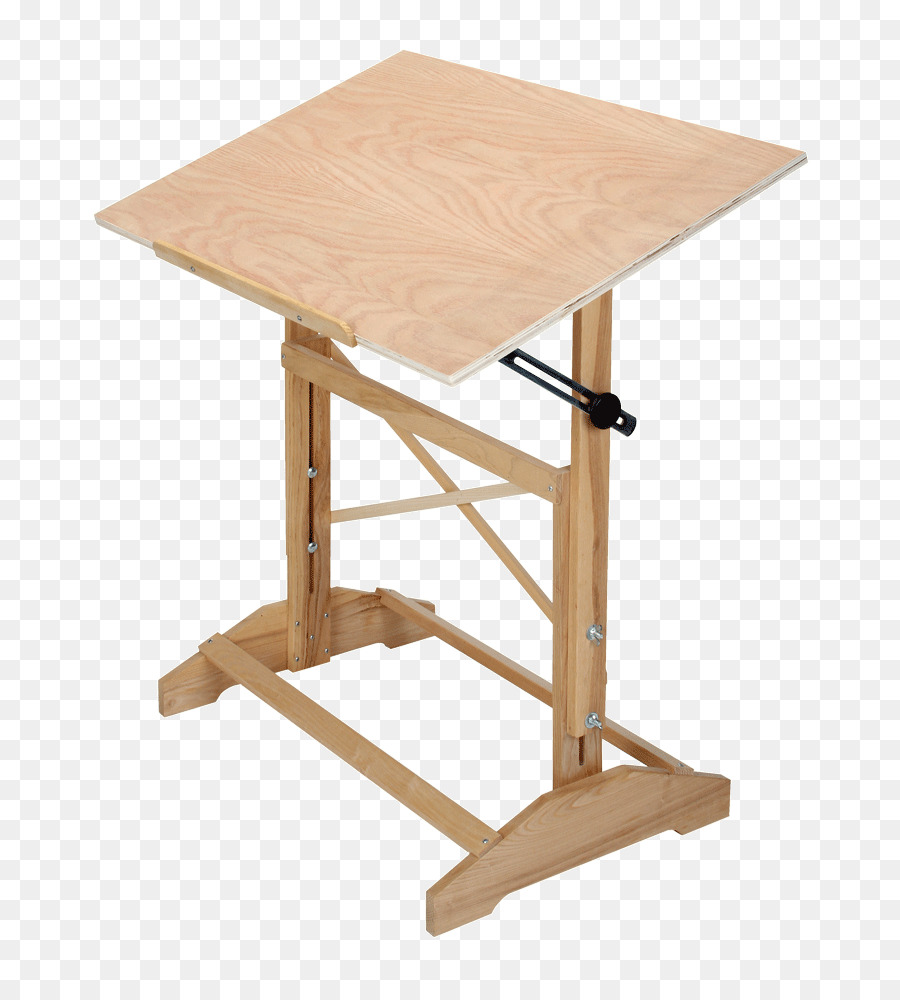 Mesa De Dibujo De Madera，Ajustable PNG