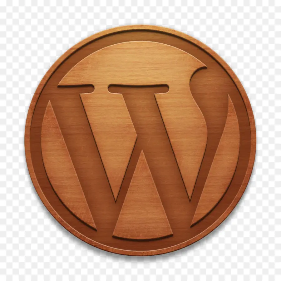 Logotipo De Wordpress，De Madera PNG