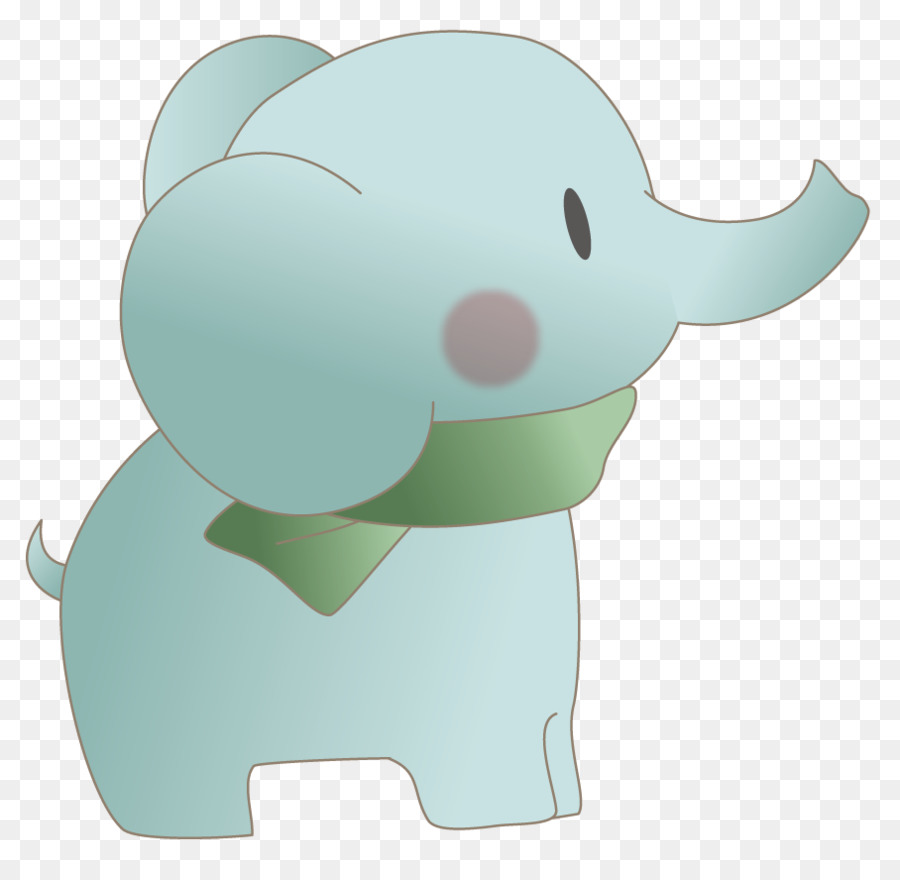 Elefante Dibujo，Azul PNG