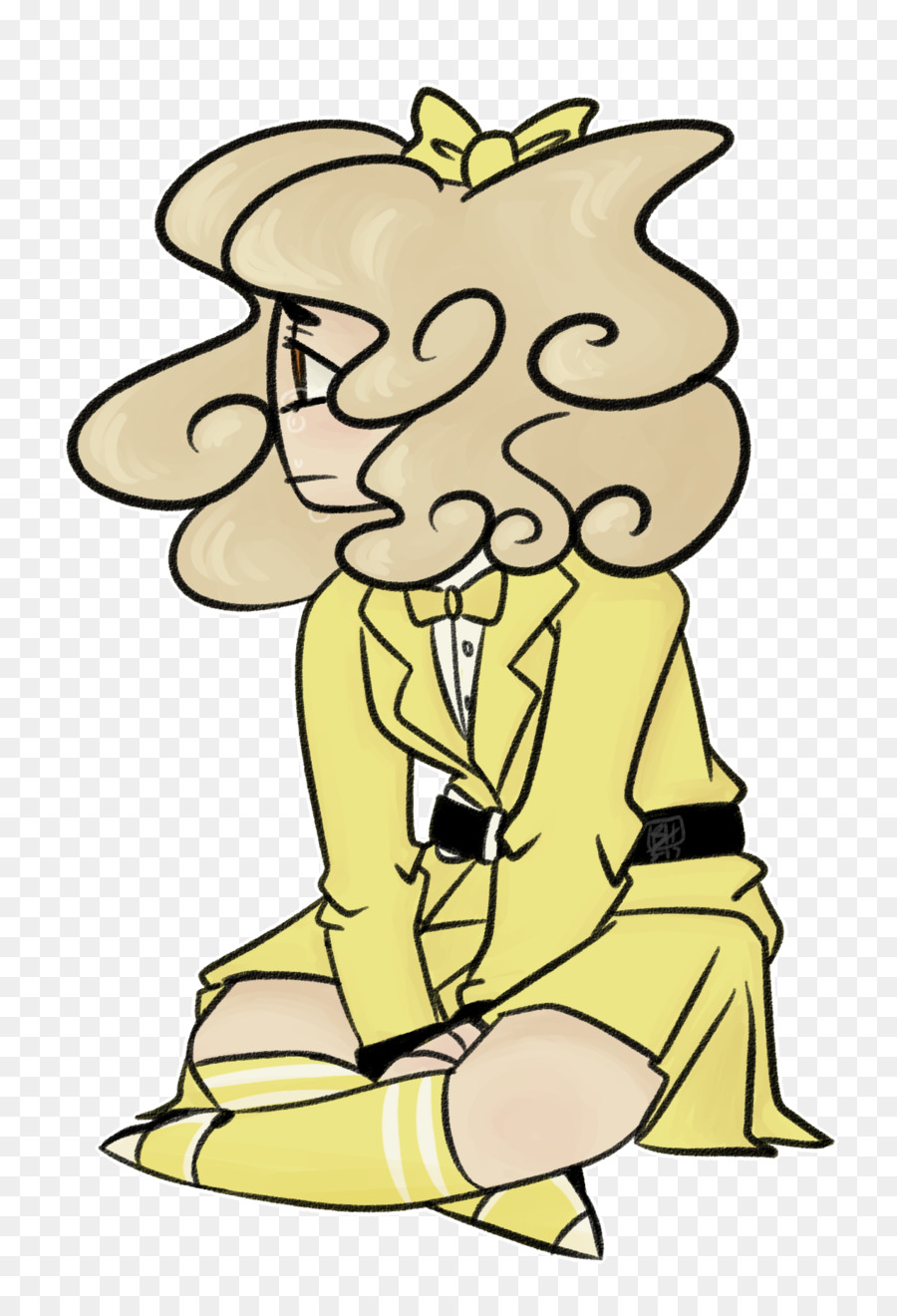 Chica De Amarillo，Dibujos Animados PNG