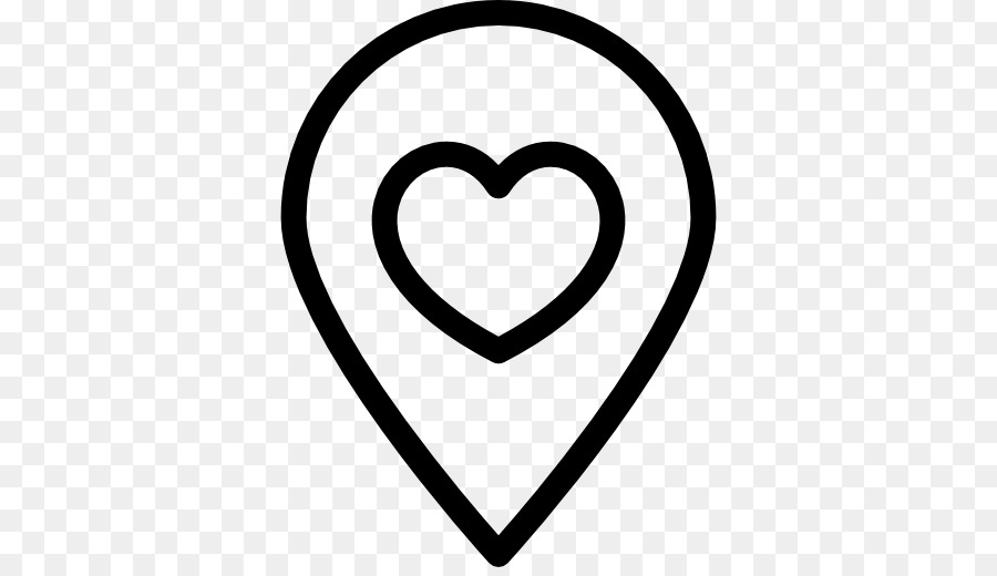 Pin De Ubicación Con Corazón，Mapa PNG