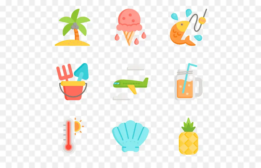 Iconos De Verano，Playa PNG