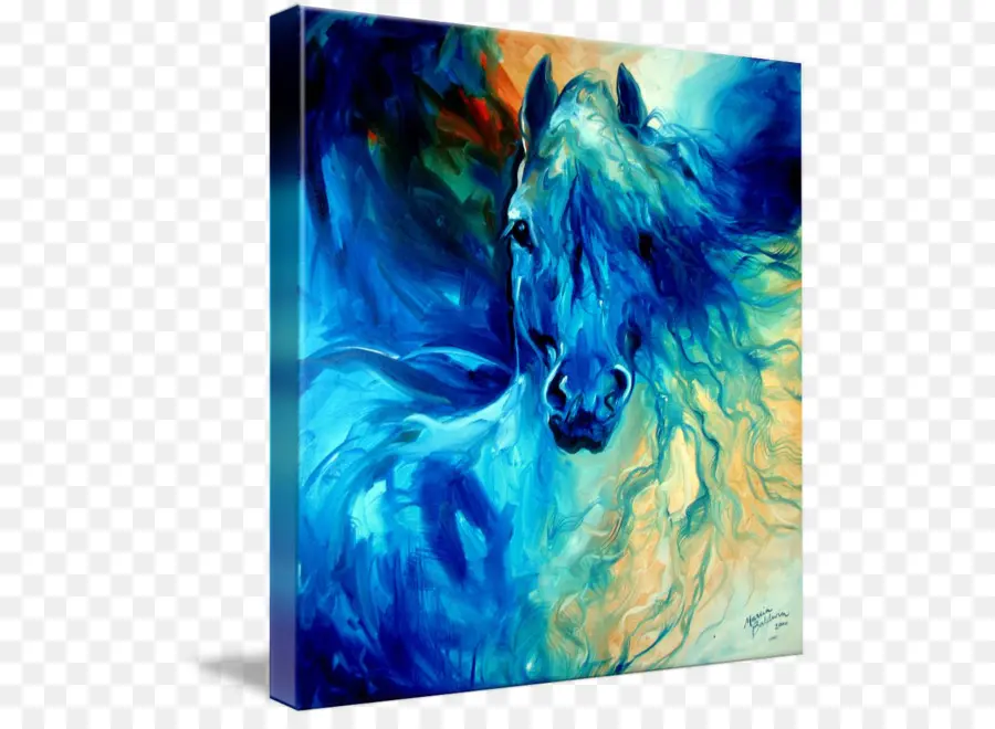 Pintura，Azul Caballos PNG