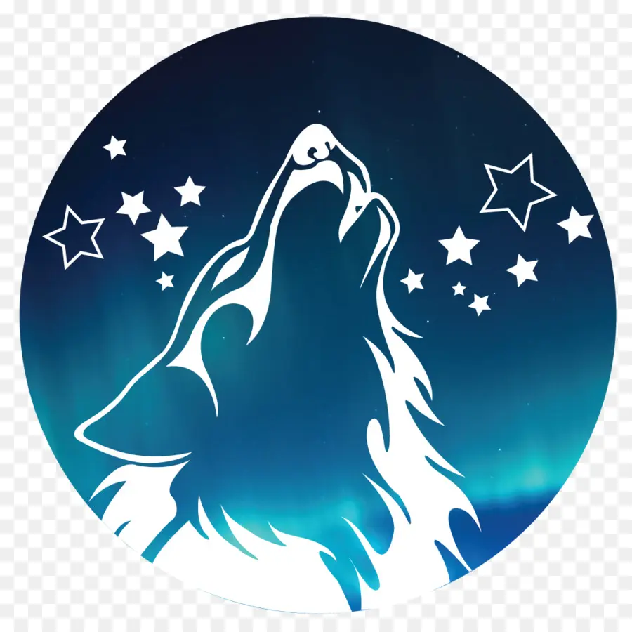 Lobo Aullando，Luna PNG