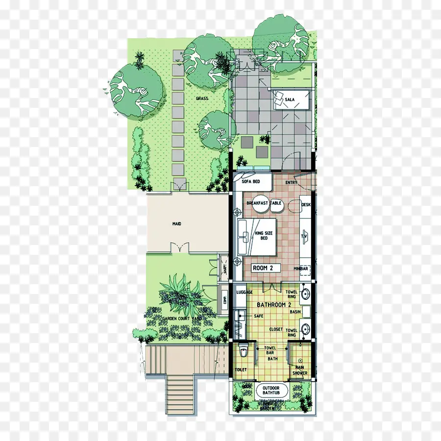 Plan De Piso，Melati Beach Resort Spa PNG