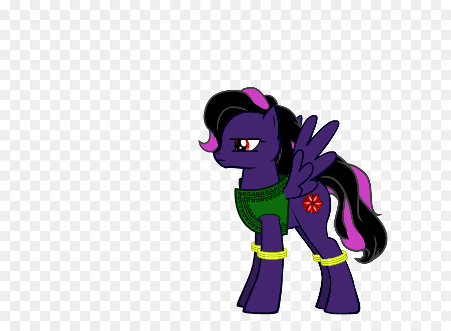 Unicornio Morado，Dibujos Animados PNG