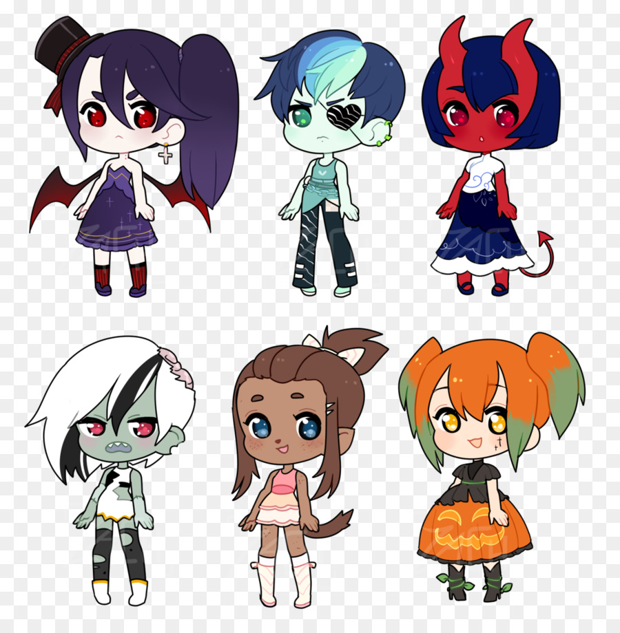 Personajes Chibi，Lindo PNG