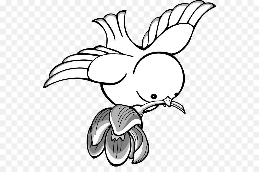 Pájaro，Flor PNG