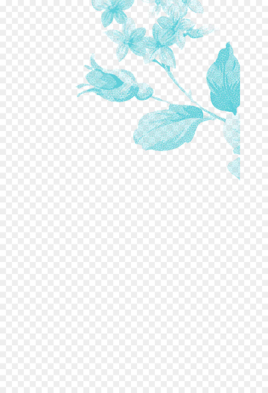 Diseño Floral Azul，Hojas PNG