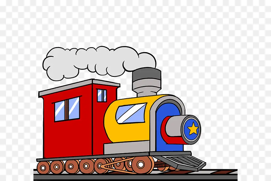 Tren De Dibujos Animados，Locomotora PNG