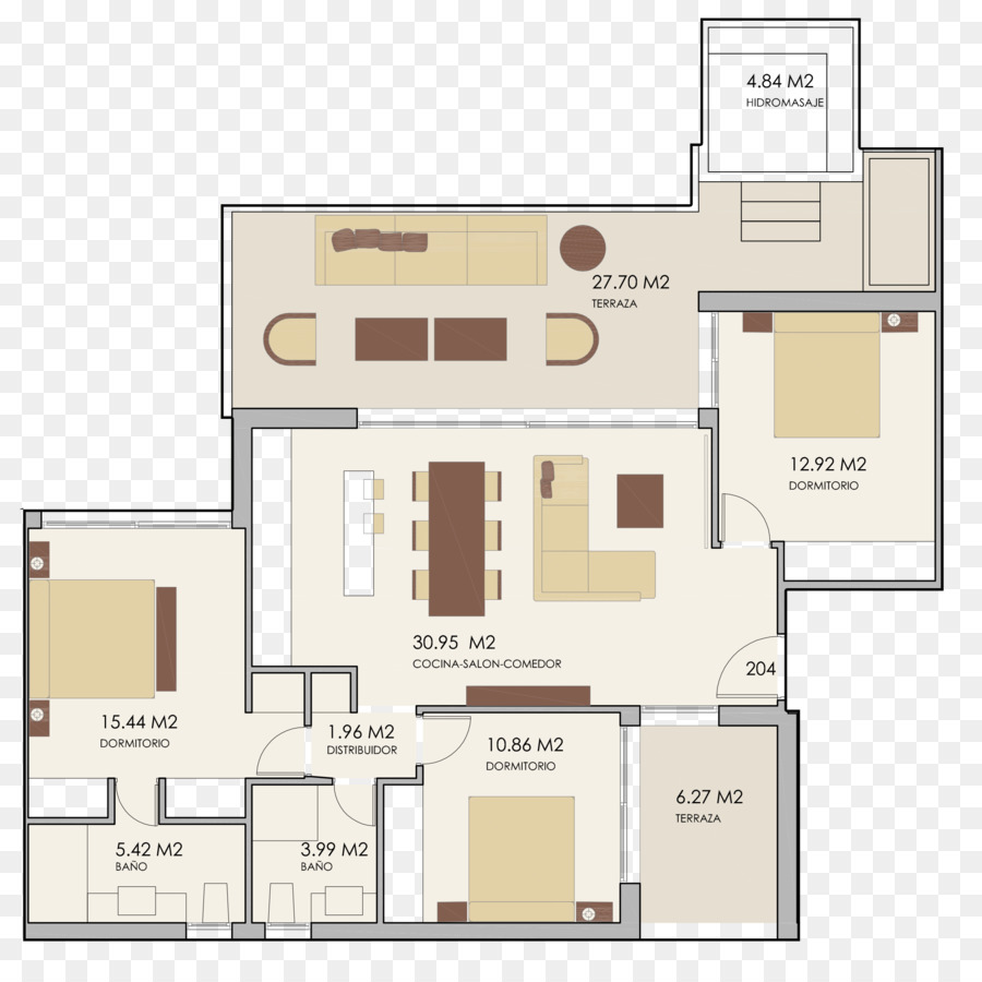 Plan De Piso，Apartamento PNG