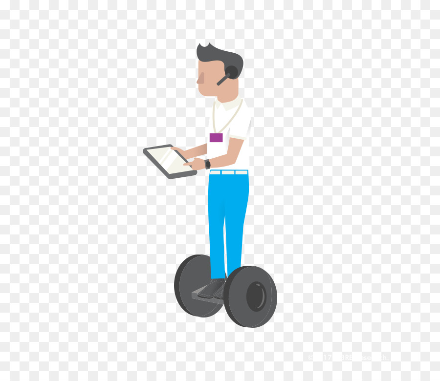 Persona En Segway，Tableta PNG