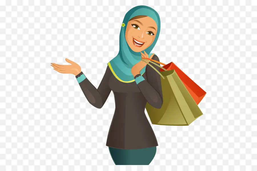 Mujer De Compras，Bolsas PNG