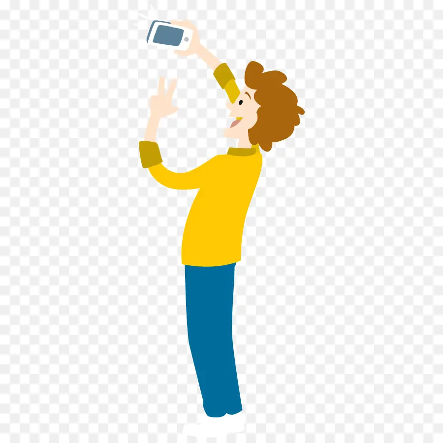 Persona Tomando Selfie，Autofoto PNG