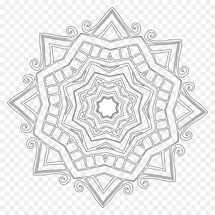 Mandala，Libro Para Colorear PNG