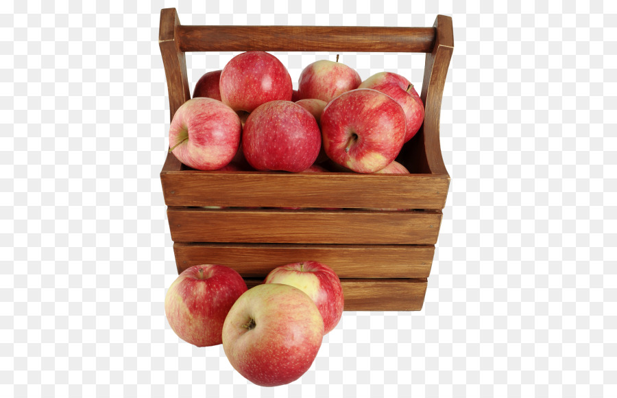 Cesta De Manzanas，Fruta PNG