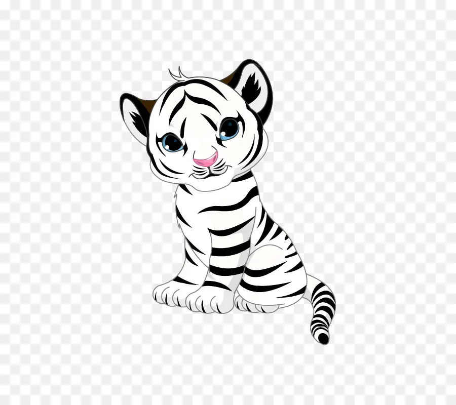 Cachorro De Tigre Blanco，Lindo PNG