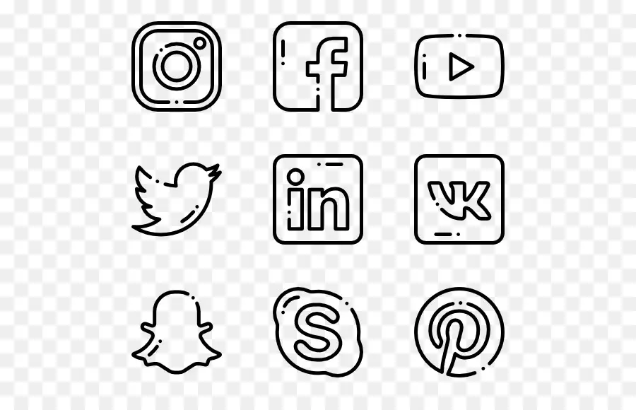 Iconos De Redes Sociales，Redes Sociales PNG