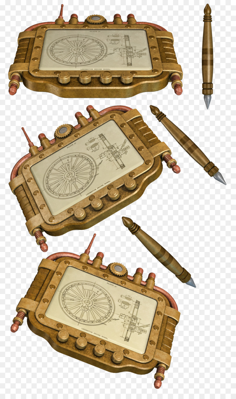 Tableta Steampunk，Dibujo PNG