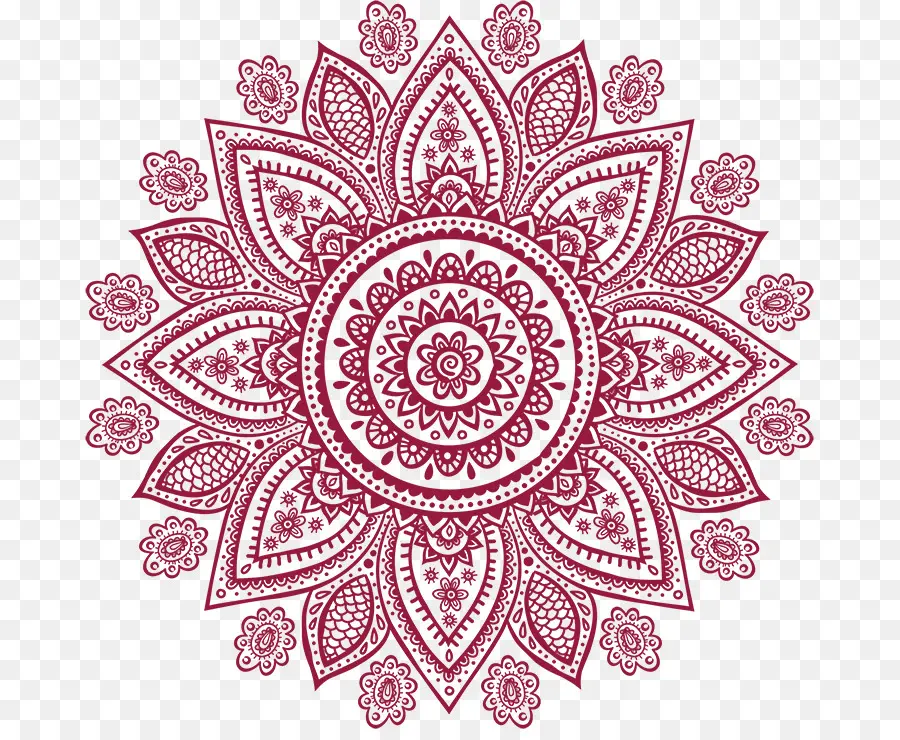 Mandala Rosa，Diseño PNG