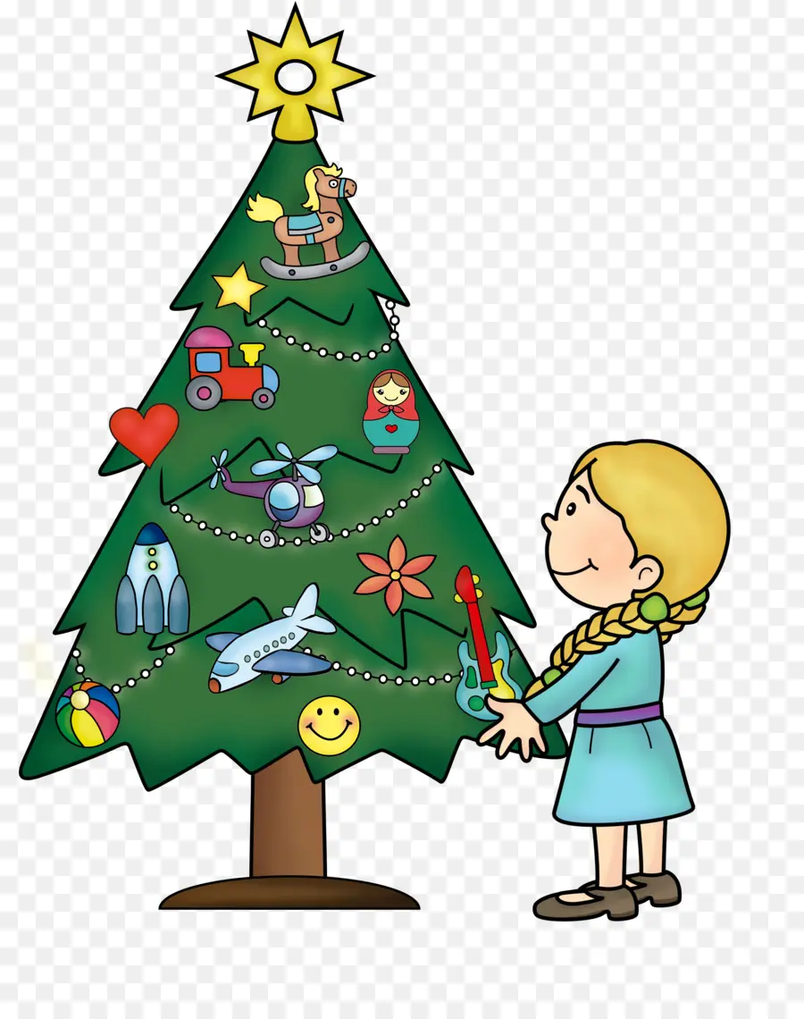 Árbol De Navidad，Chica PNG