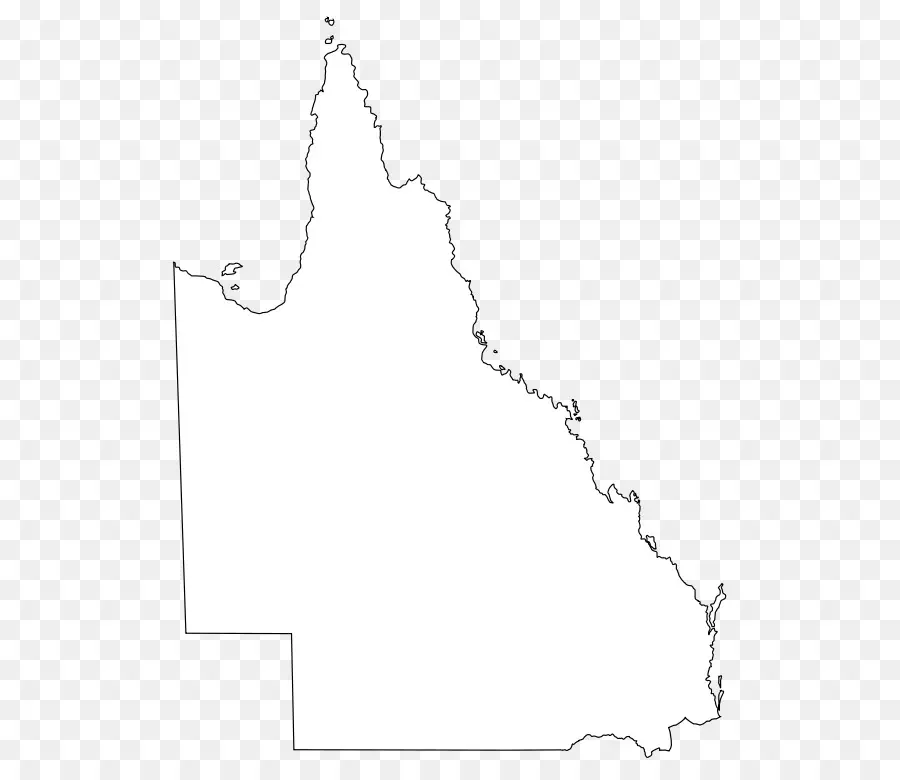 Queensland，Mapa En Blanco PNG